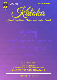 Kaloka: Jurnal Pendidikan Bahasa dan Sastra Daerah